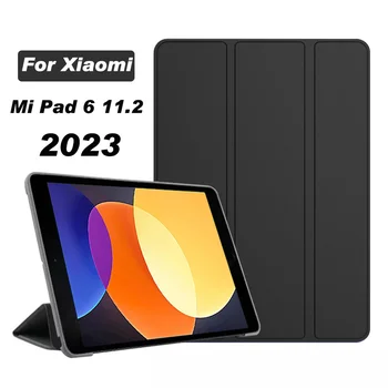 Tri-fold Tableti Puhul Xiaomi Mi Pad 6 pro 2023 PU Nahk Tableti Kate Xiaomi MiPad 6 11.2 tolline Kaitsva Tableti Kate