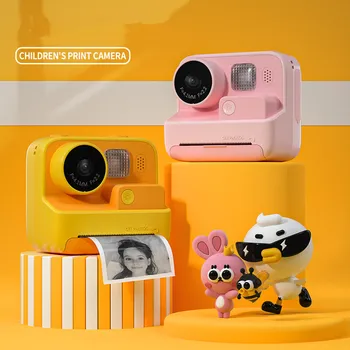 Lapsed Vahetu Kaamera HD 1080p Video-Photo Print digikaamerad Fotograafia Laste Mänguasjad Sünnipäeva Kingitus, 3 Rullides Paber Prindi