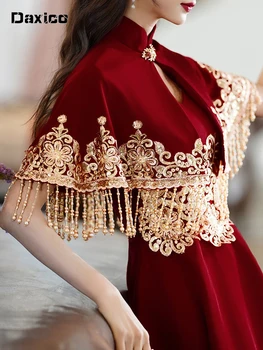 Hiina Stiilis Vein Punane Cheongsam Naine, Traditsiooniline Hiina Qipao Kleit Lady Pulmas Pruut Kostüüm Õhtu Pool Kleidid