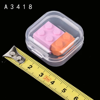 Sponge Kõrvatropid Mini Plastikust Kast, Silikoon On Läbipaistev Square Hoiukarpi A3418