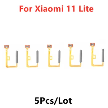 5tk/Palju Xiaomi Mi 11 Lite Sõrmejälje Skanner Flex Kaabel Mi11 Lite Touch 5G-ID Sensor Nuppu Home Klahvi Lindi Parandus Osad