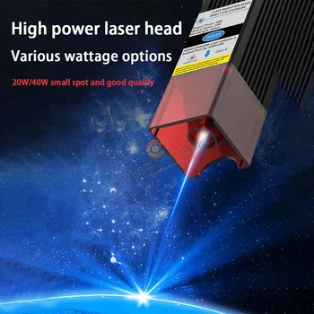 40 W, High Power 12V Laser Pea 450 nm Sini-Lilla Laser Moodul Graveerimine Masinad TTL/PWM Juhi Täpsed Nikerdamist Tulemuslikkuse