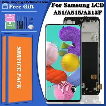 Substituição da tela de toque ei LCD, originaal para Samsung Galaxy A51, A515, A515F, DS, A515FD, A515