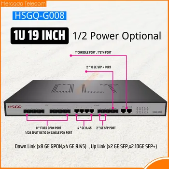HSGQ-G008 20KM 10GE Uplink 8 Port GPON OLT Web Nms Cli Telnet Management Fiberhome Olt soodushinnaga