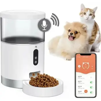 Automaatne Kass Pet Feeder Smart kassitoit Kibble Dispenser pult WiFi Nuppu Kaks-viis Auto Feeder Kassid, Koer Tarvikud