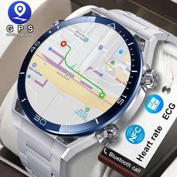 Näiteks Huawei Xiaomi NFC Smart Watch Mehed GPS Tracker AMOLED 454*454 HD Ekraan Südame Löögisageduse EKG+PPG Bluetooth Kõne SmartWatch 2023 Uus