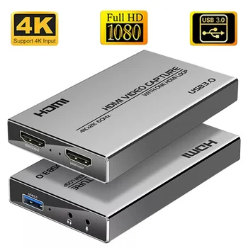 USB-4K 60Hz HDMI-Ühilduva Video Capture Card 1080P Mängu Salvestamine Plaat Live Streaming Box USB 3.0 Grabber jaoks PS4 Kaamera