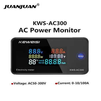 KWS-AC300 Digitaalne Voltmeeter AC 50-Pinge 300V 45-65Hz Power Energy Meter LED AC Wattmeter 0-100A Detektor 40% Maha