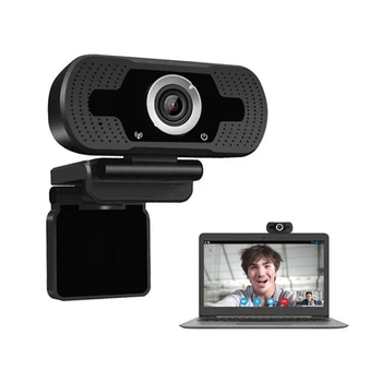 1080P CMOS Sensor Veebikaamera Arvuti veebikaamera Live Broadcast Mikrofoniga 360° Pööramiseks Kaamerad Video Ilu Cam