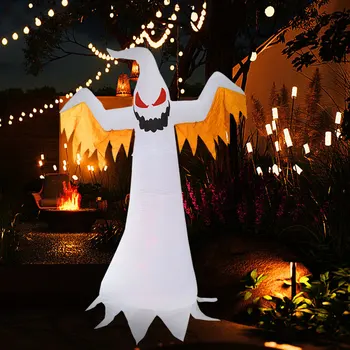 2.4 M Suur Halloween Täispuhutav Deemon Vaimu LED Tuled Väljas Hoovis Aed Decor Õudus Rekvisiidid Halloween Pool Tarvikud