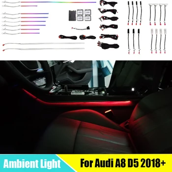 LED ümbritseva valguse Audi A8 D5 2018+ Ümbritseva Valguse Interjöör MMI kontrolli ukse Jalgade valgus originaal koos obd -