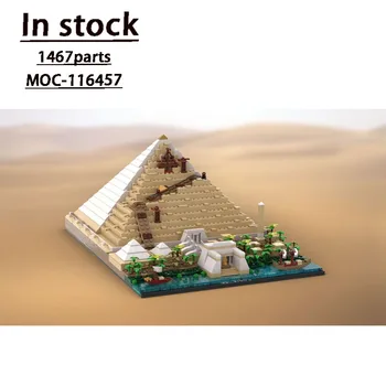 KES-116457 Hoone Suur Püramiid kokku pandud ja Servjätkatud ehitusplokk Mudel 1467parts Laste Sünnipäeva Mänguasi Kingitus