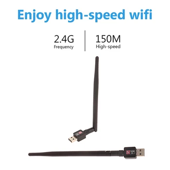 150Mbps MT7601 Mini USB WiFi Adapter Traadita Võrgu Kaart 802.11 B /g/n Wi Fi Vastuvõtja Dongle digiboksi IPTV Traadita Rece