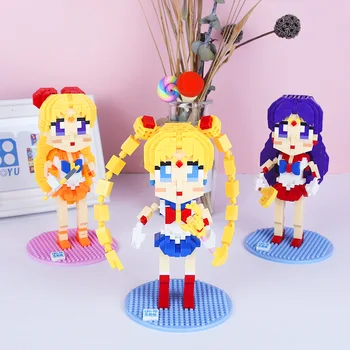 Uus Kääbus Väikesed Osakesed DIY ehitusplokid kokku pandud Laste Mänguasjad Sailor Moon Küülik Tüdruk Sünnipäeva Kingitus