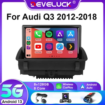 Develuck Android 12 8 Tolline Puutetundlik Ekraan, Stereo Audi Q3 2012-2018 BT, WIFI 4G GPS Navi Wirless Carplay Auto Raadio Mängija