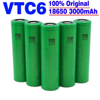 100% UUED US18650 VTC6 3.7 V 3000mAh laetav liitium aku 20A heakskiidu andmise kohta Elektroonikaseadmete (nt elektrilised mänguasjad