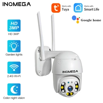 INQMEGA 3MP PTZ Kaamera 4x Zoom Tuya Smart Home Security Kaitse Wifi Jälgida Alex Veekindel CCTV SD-Kaardi Valve Kaamera